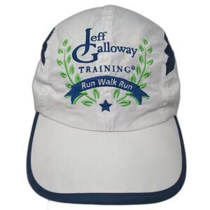 Leslie Jordan Jeff Galloway Training Baseball Cap White Blue OS Strapback Hat